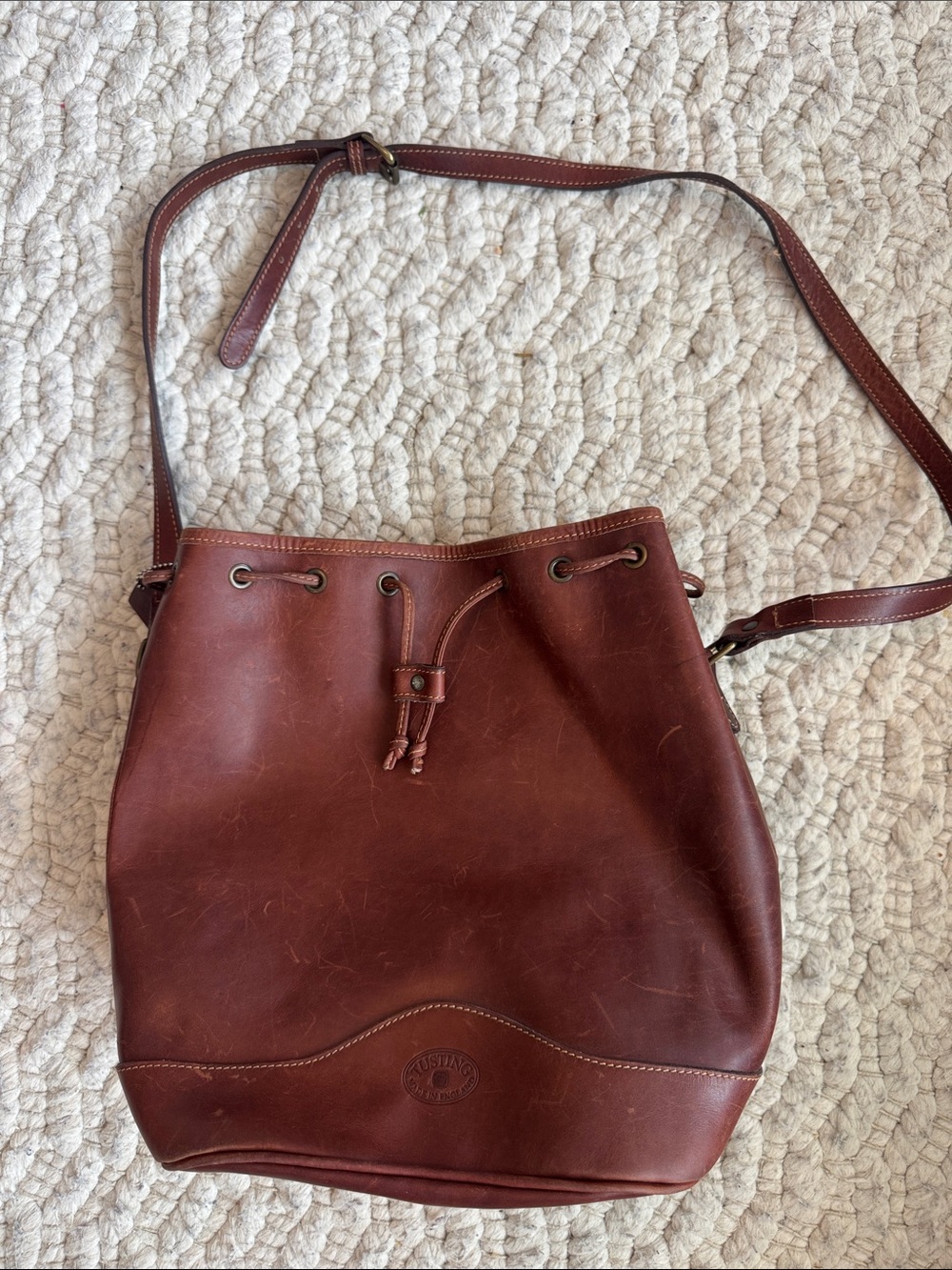 Tusting Drawstring Bucket Bag